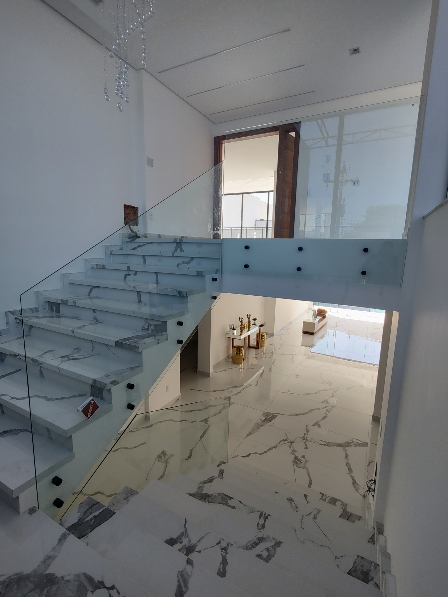 Guarda-corpo Vidro Escada Mármore